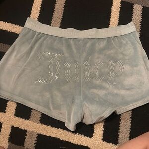 Juicy Couture Sky Blue Velour Shorts